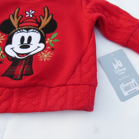 Disney Store Minnie Mouse Holiday Reindeer Sweater - Picture 4 of 7
